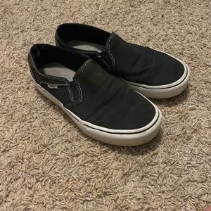 Black slip on vans Platforms